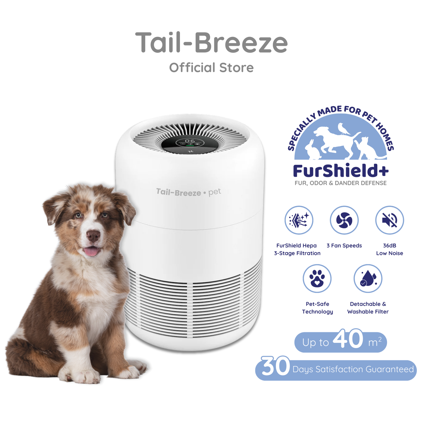 Tail-Breeze FurShield Plus Pet Air Purifier