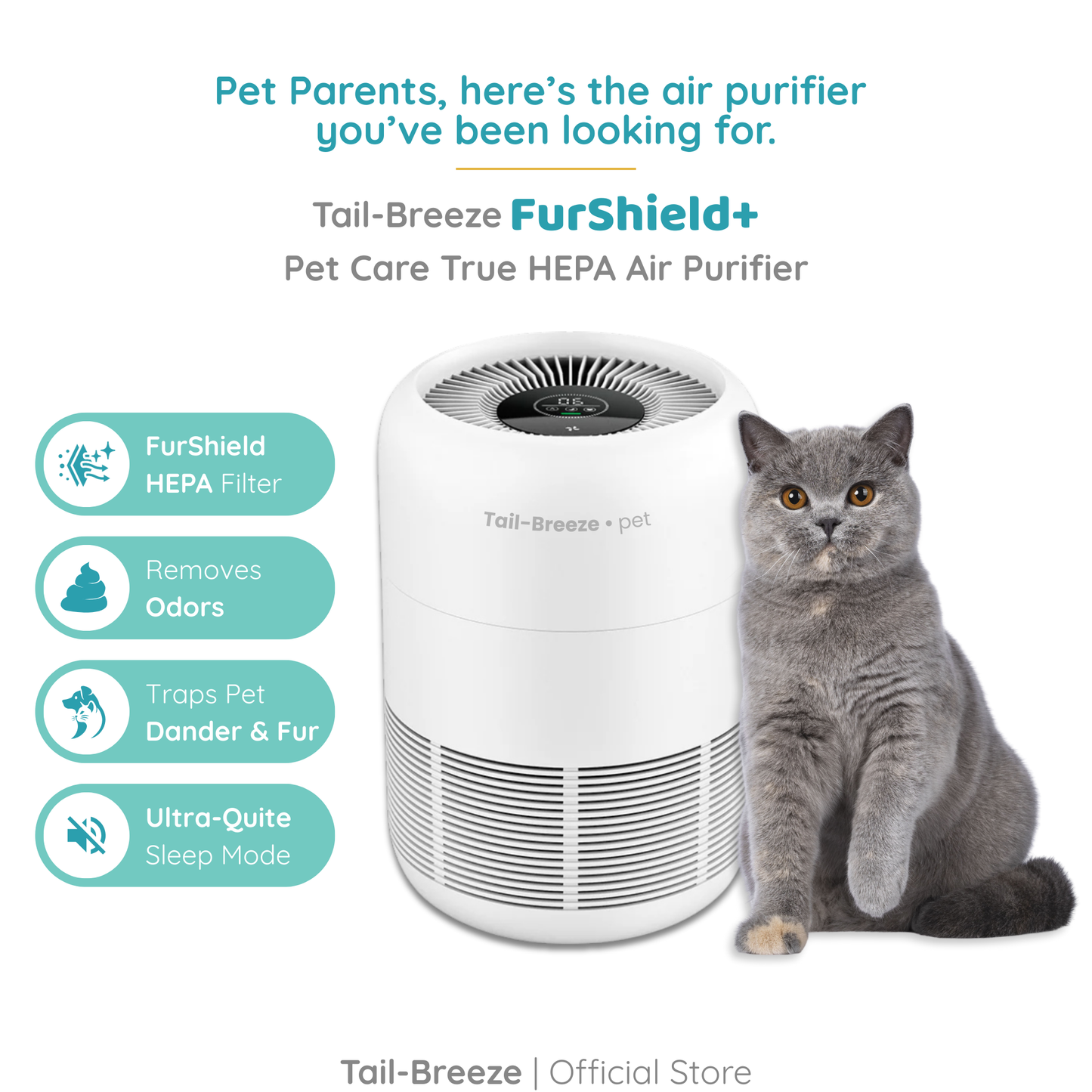 Tail-Breeze FurShield Plus Pet Air Purifier
